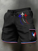 Short Homme Bleu Blanc Rouge Plaid